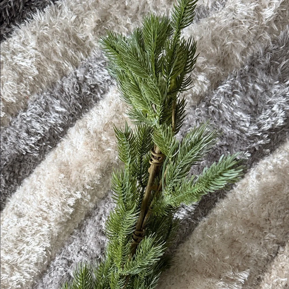 Green Pine Garland with Realistic Needles